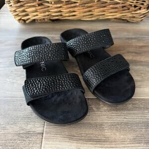 Vionic Samoa Black Rhinestone Slide Sandals Women’s 6 EU 37 Comfort Slip-On